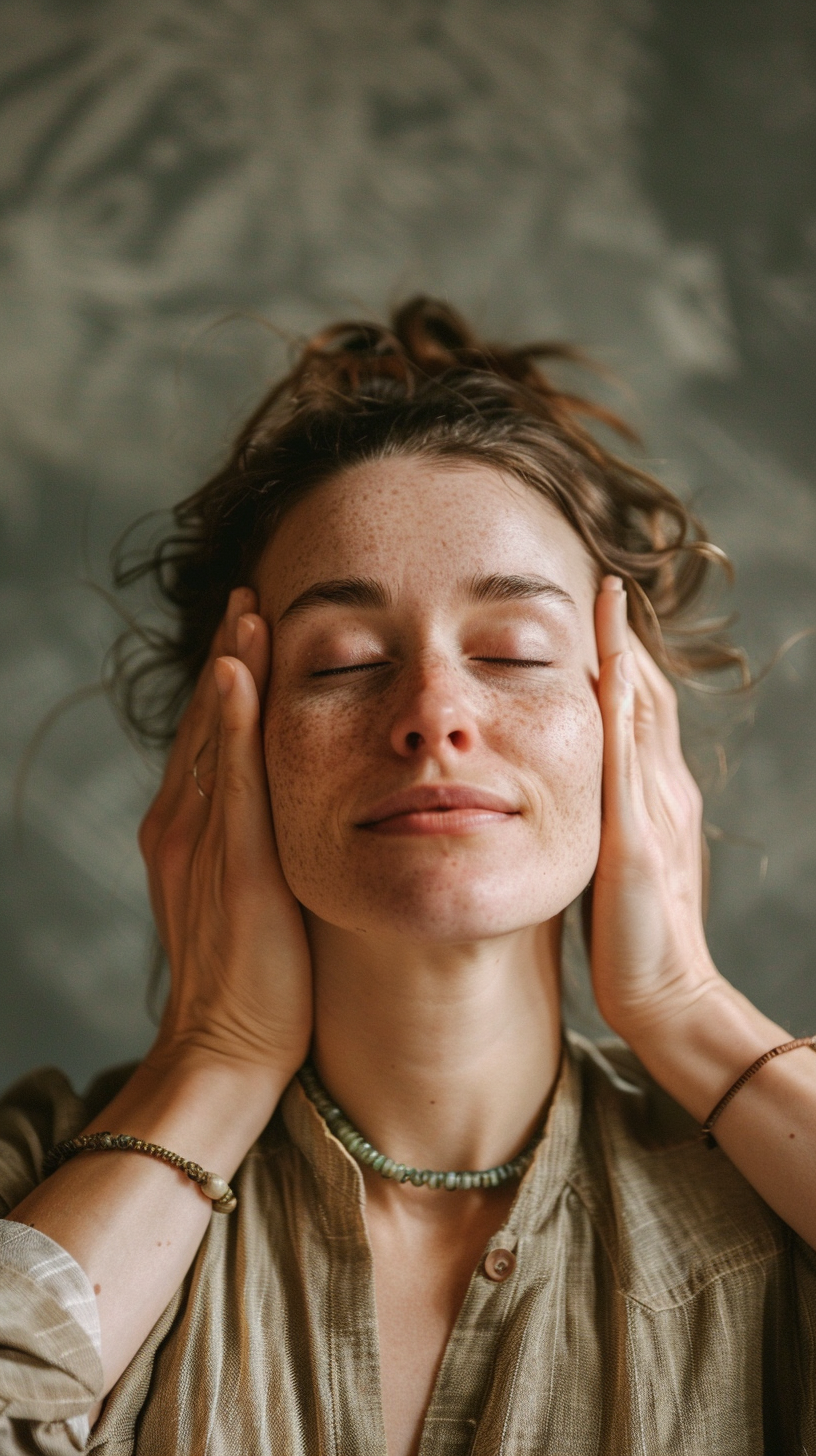 reiki-behandeling-energetische-helingspraktijk-mindful-living-therapeutics Vrouw die een Reiki behandeling ontvangt, energetische heling en ontspanning bij Mindful Living Therapeutics.